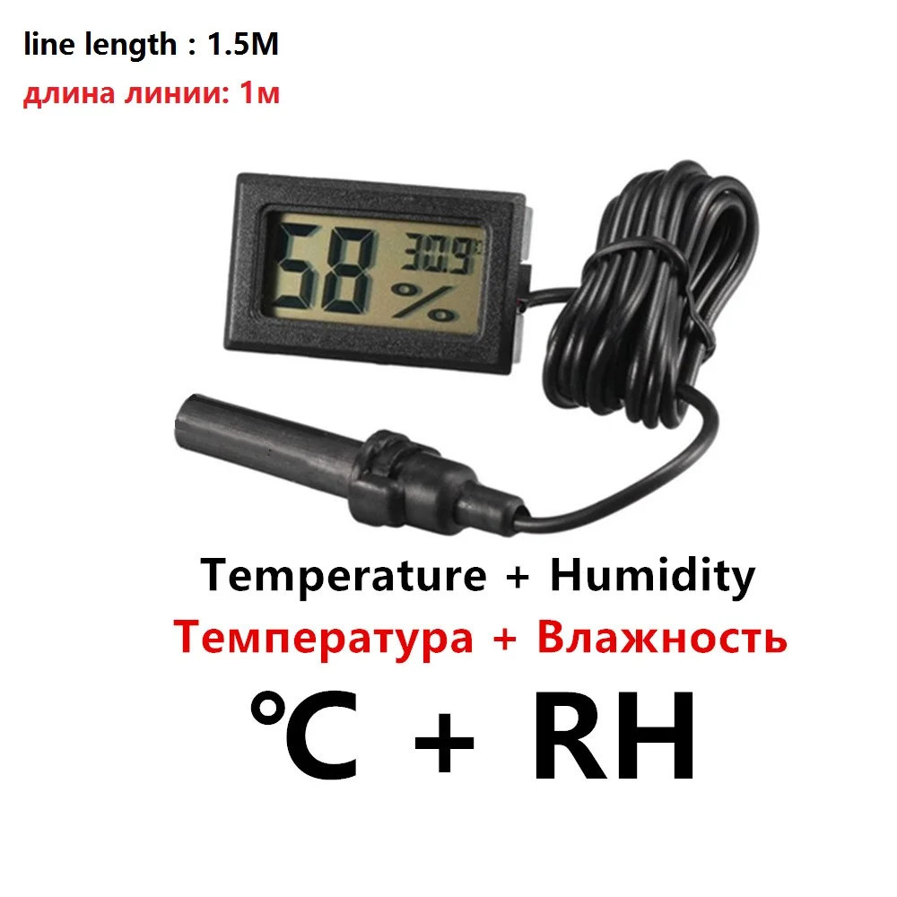 Mini termometr higrometr LCD do akwarium i inkubatora Srebrny