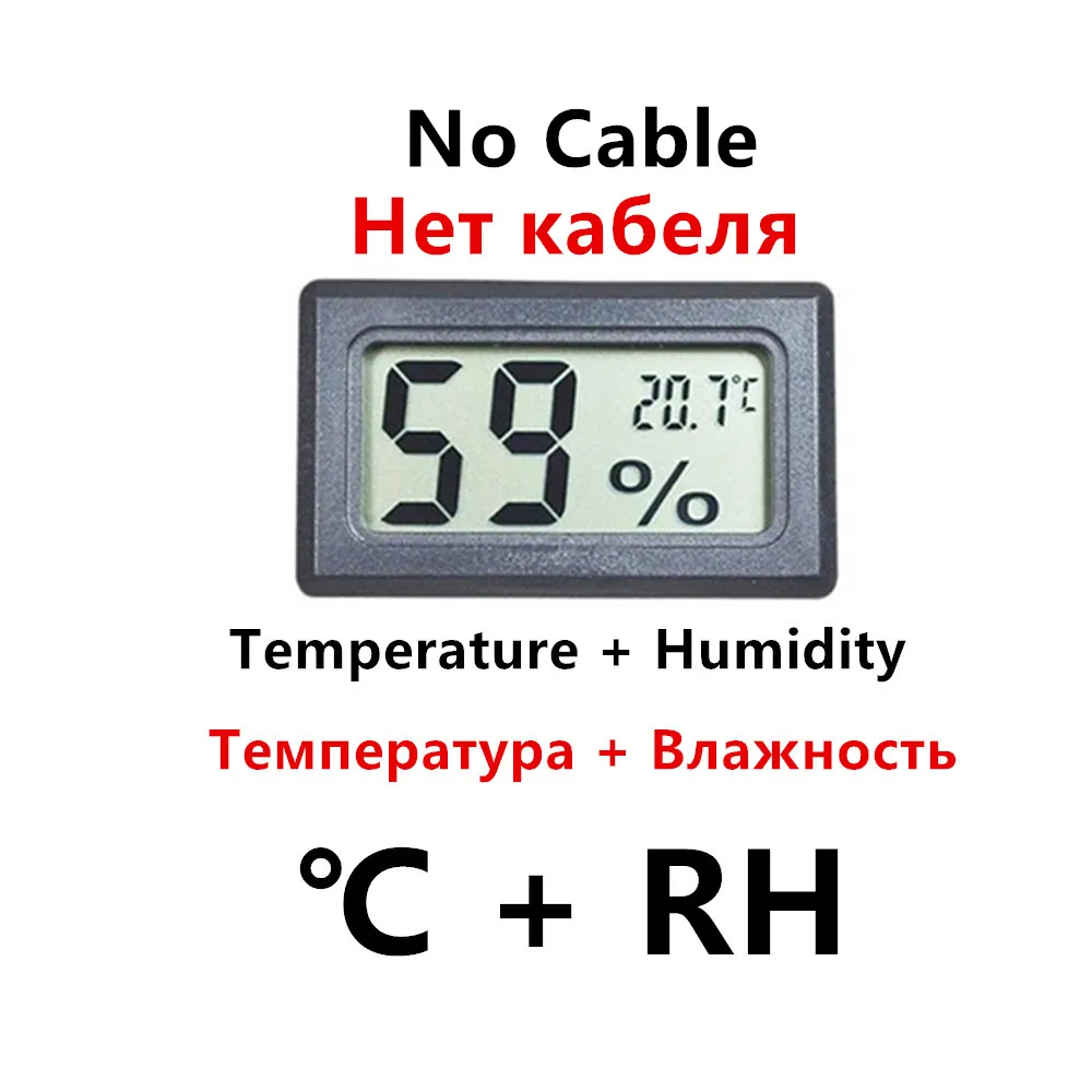 Mini termometr higrometr LCD do akwarium i inkubatora Szary
