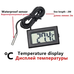 Mini termometr higrometr LCD do akwarium i inkubatora Zielony