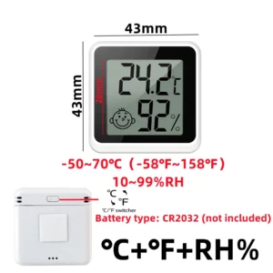 Mini termometr higrometr LCD — miernik wilgotności i temperatury w pomieszczeniu Zielony