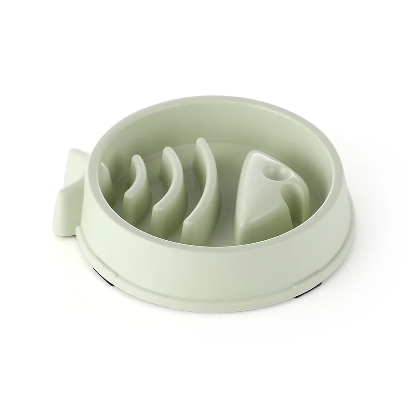 Miska antyłapczywa dla psa i kota okrągła antypoślizgowa Jasnozielony