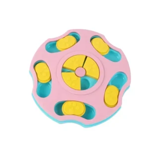 Interaktywna miska spowalniająca jedzenie dla psa i kota – puzzle IQ Różowy