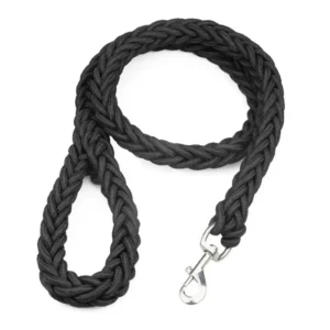 Mocna smycz dla dużego psa nylonowa pleciona — buldogi, rottweilery Biały