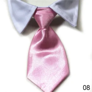 Muszka tuxedo dla psa i kota elegancka czarno-czerwona Różowy