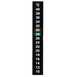 Naklejkowy termometr do akwarium – precyzyjny odczyt temperatury wody Czarny