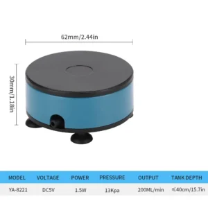 Nano pompka powietrza USB DC5V do akwarium z rybkami Betta i żółwiami Biały