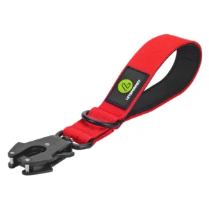 Nylonowa smycz taktyczna dla dużego psa z metalową klamrą Czerwony