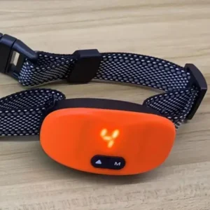 Obroża antyszczekowa dla psa z wibracją i impulsem — dioda LED, dla małych i dużych ras Czerwony
