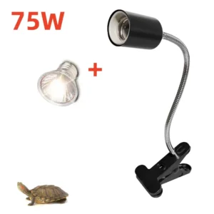 Obrotowa lampa UVA UVB dla gadów z uchwytem klipsowym 25-75W Khaki