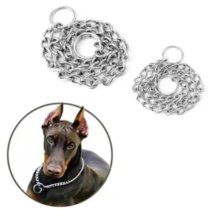 Obroża łańcuszkowa choker dla psa do szkolenia — wszystkie rozmiary Biały