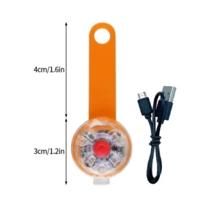 Obroża LED dla psa z zawieszką świetlną USB Oranges