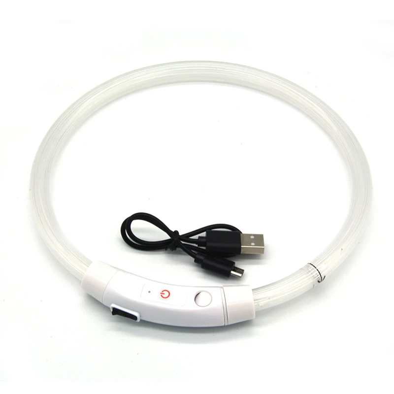 Obroża z włóknem optycznym LED dla psa – ładowanie USB nocna bezpieczna Kamuflaż