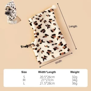 Ochraniacze na uszy dla psa – wyciszające nauszniki do kąpieli i suszenia Leopard print s