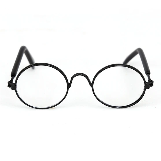 Okrągłe okulary dla kota i psa do zdjęć, w stylu vintage Biały