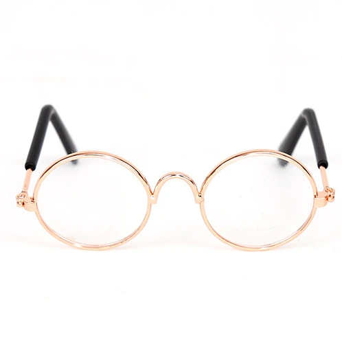 Okrągłe okulary dla kota i psa do zdjęć, w stylu vintage Czarny