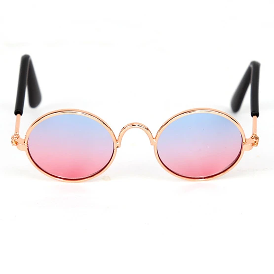 Okrągłe okulary dla kota i psa do zdjęć, w stylu vintage Jasny