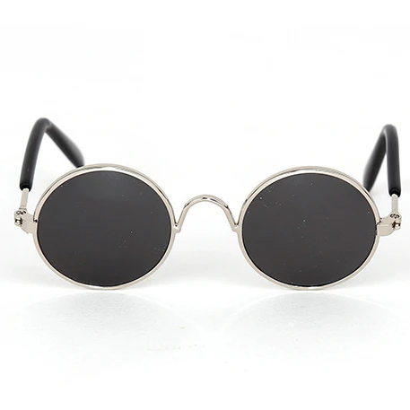 Okrągłe okulary dla kota i psa do zdjęć, w stylu vintage Niebieski