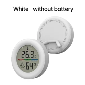 Okrągły termohigrometr cyfrowy LCD do terrarium i klatki Pomarańczowy