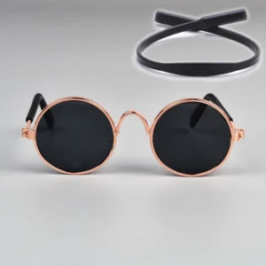 Okrągłe okulary przeciwsłoneczne dla psa i kota retro Biały