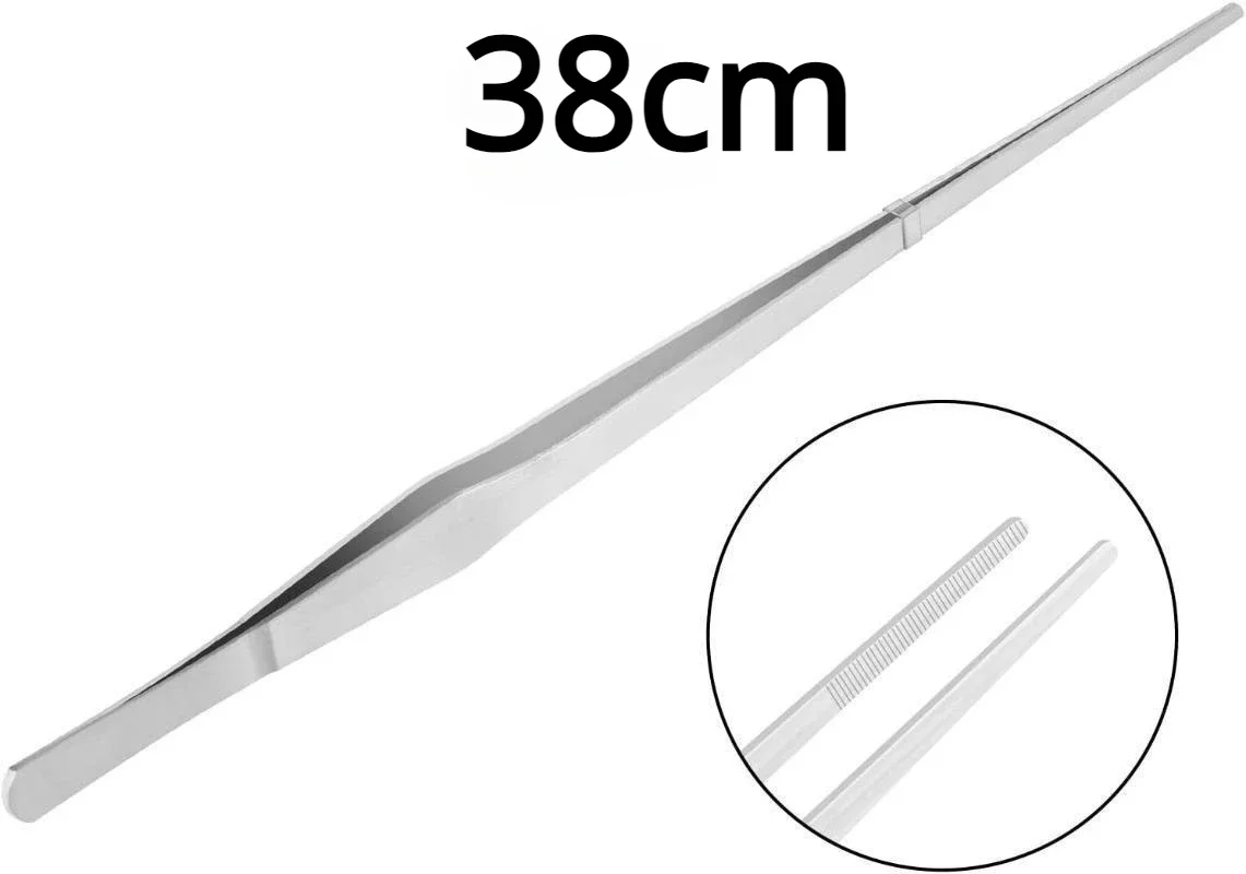 Pęseta 38/48 cm ze stali nierdzewnej do akwarium i sadzenia roślin wodnych Biały