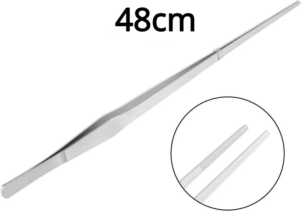 Pęseta 38/48 cm ze stali nierdzewnej do akwarium i sadzenia roślin wodnych Zielony