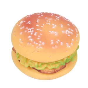 Piszcząca zabawka dla psa - hamburger z silikonu Hamburger squeak toy