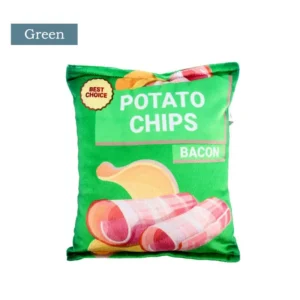 Piszcząca zabawka dla psa - paczka chipsów z szeleszczącym papierkiem Zielony