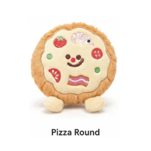 Piszczące pluszowe zabawki dla psa w kształcie jedzenia Pizza round