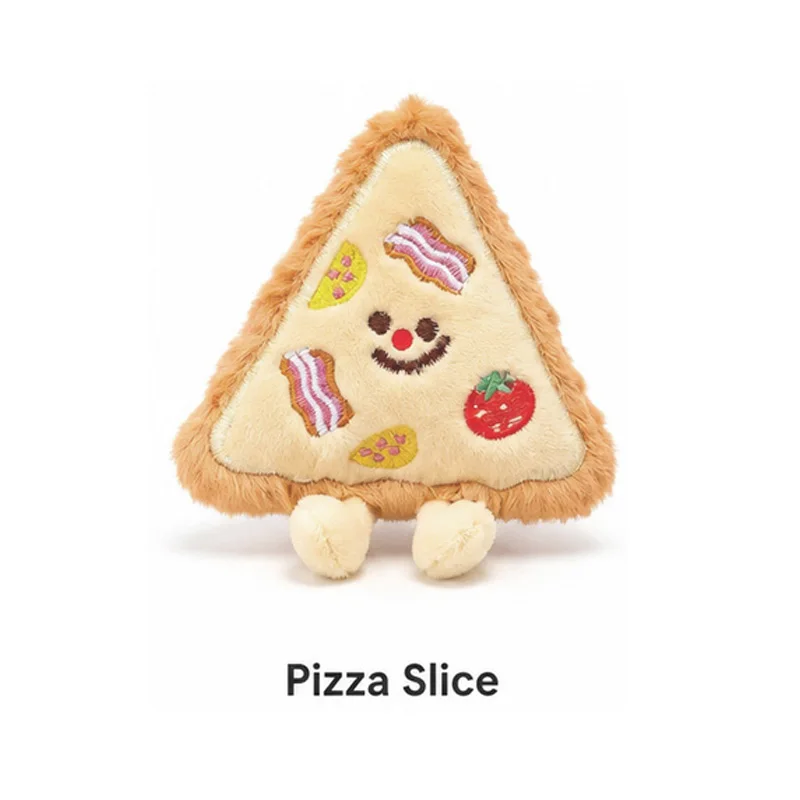 Piszczące pluszowe zabawki dla psa w kształcie jedzenia Pizza slice