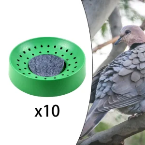Plastikowe gniazda dla gołębi z matą – komplet 10 sztuk do woliery 