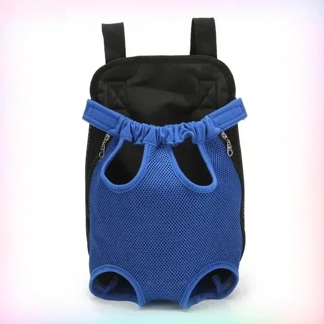 Plecak do noszenia psa na piersi z siatką Niebieski