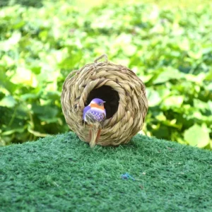 Plecione gniazdo-domek dla papug i małych ptaków 12cm