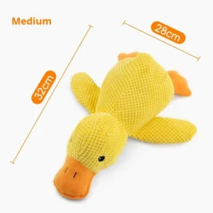 Pluszowa kaczka uspokajająca dla psa z piszczkiem Medium duck