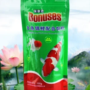 Pływająca karma dla ryb tropikalnych ze spiruliną 100 g . zielony