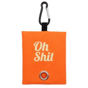 Podajnik na woreczki na psie odchody do smyczy Orange2