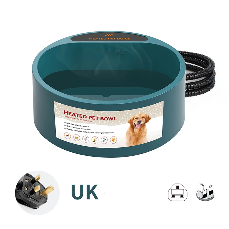Podgrzewana miska na wodę dla psa i kota 2,2 l Uk plug