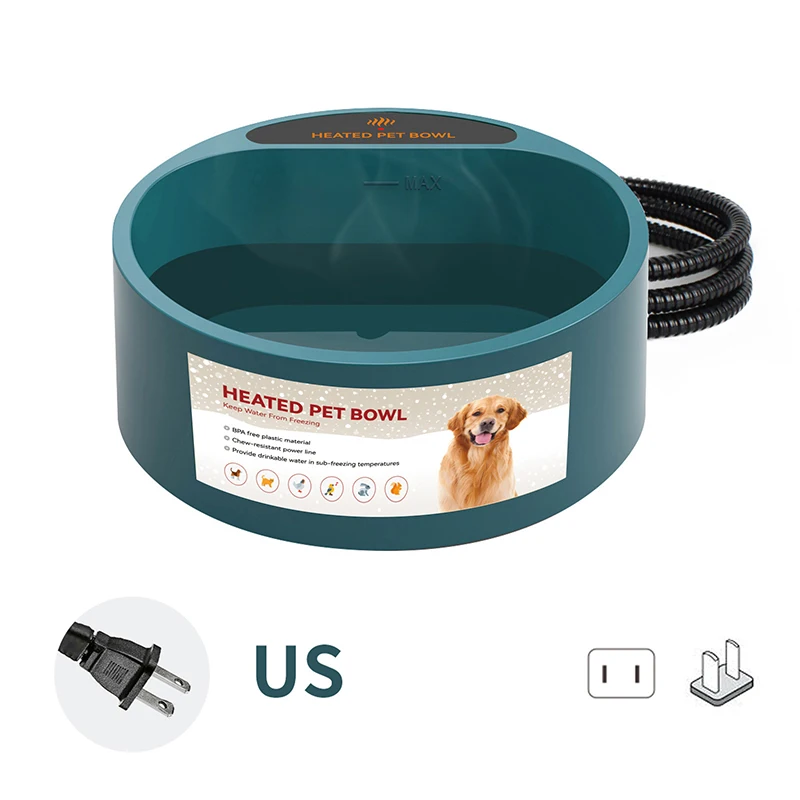 Podgrzewana miska na wodę dla psa i kota 2,2 l Us plug
