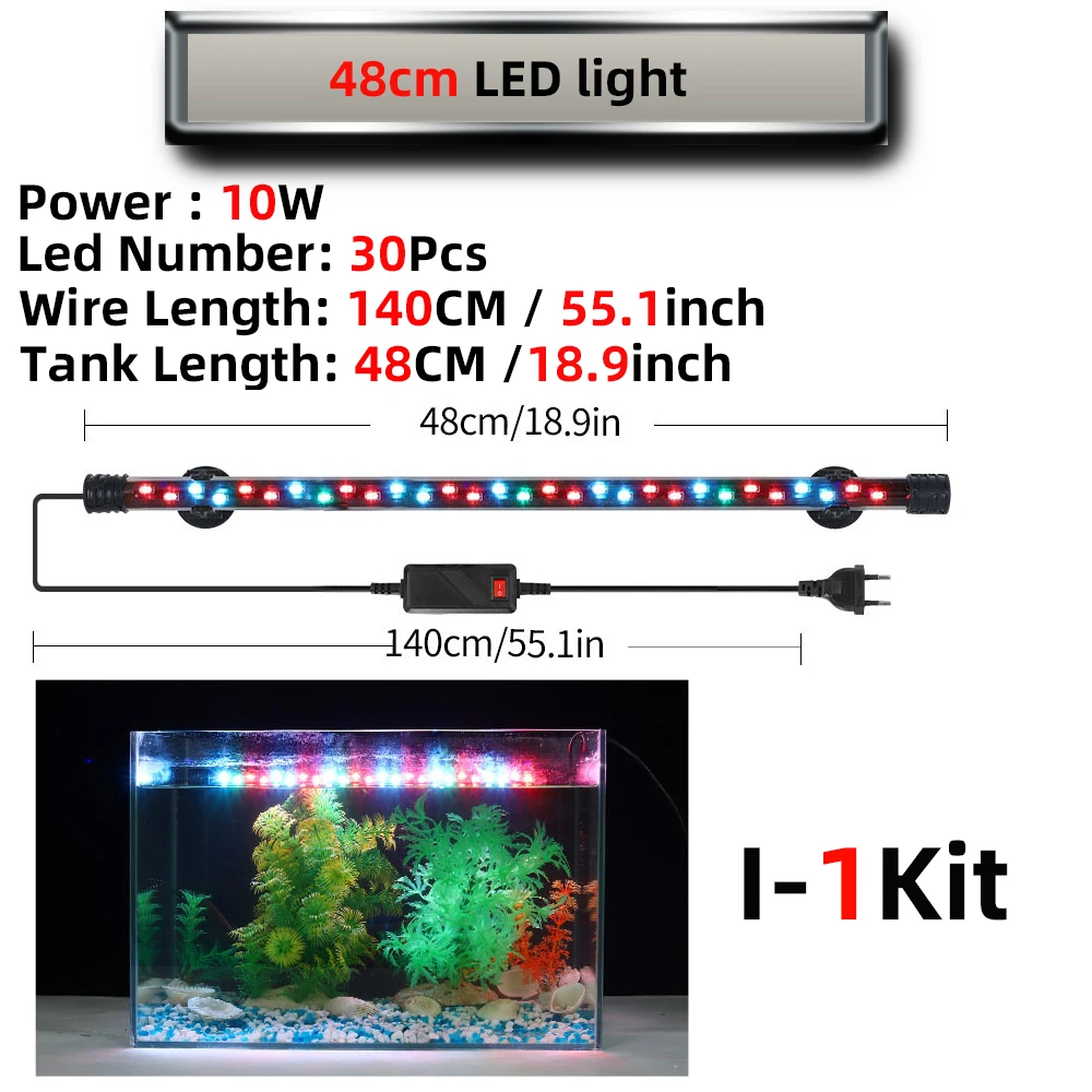 Podwodna lampa LED z klipsem do akwarium 220V do roślin i dekoracji Fioletowy