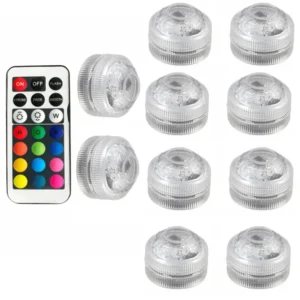 Podwodne lampki LED do akwarium z pilotem 10 diod Sxd