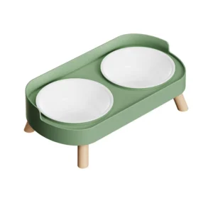 Podwójna miska dla psa i kota na podstawce Greenplastic