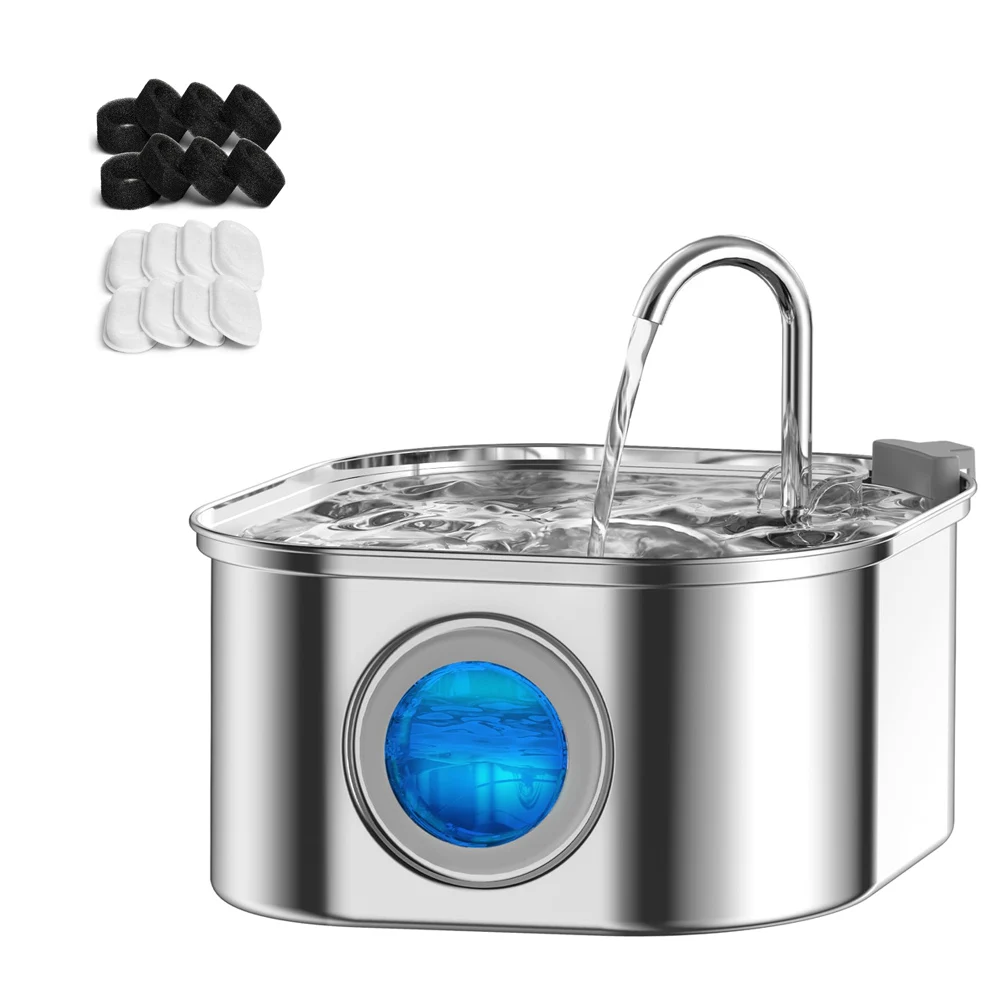 Poidlo fontanna dla kota i psa ze stali 3,2 L Filter element set