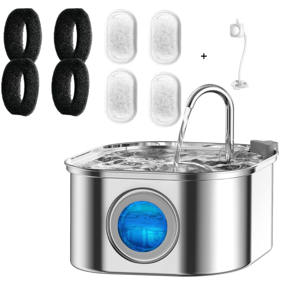 Poidlo fontanna dla kota i psa ze stali 3,2 L With sensor set