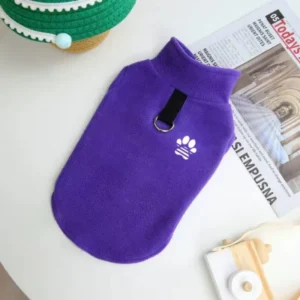 Polarowy sweter dla psa jesienno-zimowy dla buldoga i chihuahua Czerwony