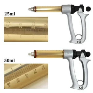 Półautomatyczna strzykawka weterynaryjna do iniekcji 25–50 ml Czarny