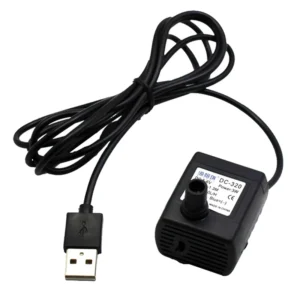 Pompa zamienna USB 5V cicha do fontanny dla kota i akwarium Czarny
