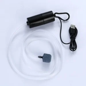 Pompka tlenowa USB 5V 1W do akwarium z haczykiem montażowym Czarny