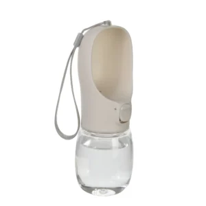 Przenośna butelka-poidło dla psa na spacer 350-550 ml Biały