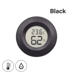 Przenośny mini termometr higrometr elektroniczny z wyświetlaczem LCD Czarny