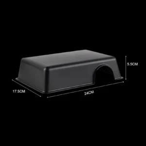 Plastikowe pudełko kryjówka dla gadów 15x11x5,5 cm — gekon, wąż, pająk Czerwony