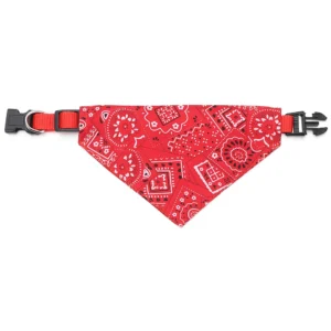 Regulowana bandana dla psa i kota Czerwony